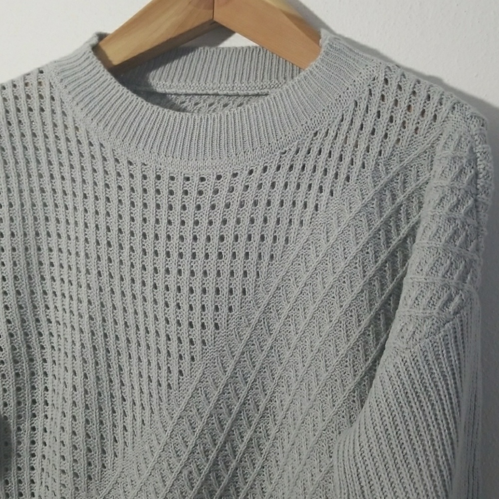Cozy Batwing Knitted Sweater w/size Zipper - Picture 5 of 7